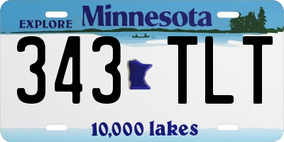 MN license plate 343TLT