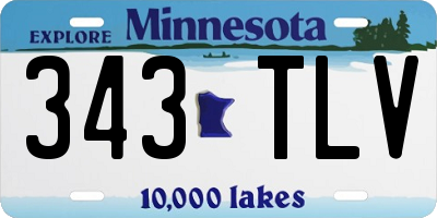 MN license plate 343TLV