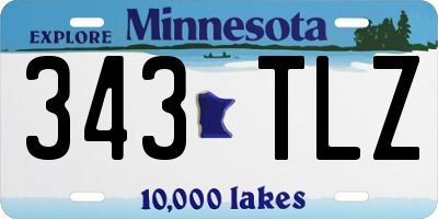 MN license plate 343TLZ