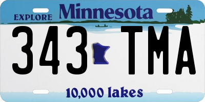 MN license plate 343TMA