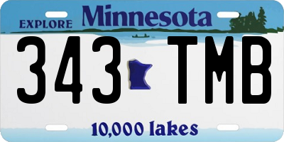 MN license plate 343TMB
