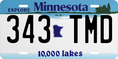 MN license plate 343TMD
