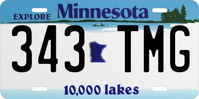 MN license plate 343TMG