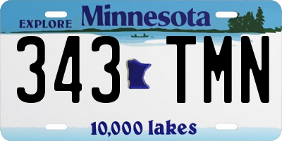 MN license plate 343TMN