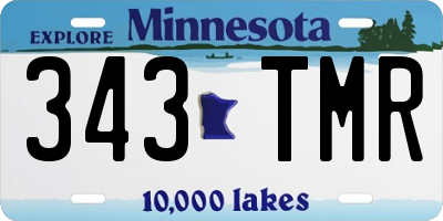 MN license plate 343TMR