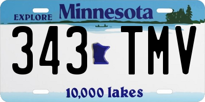 MN license plate 343TMV