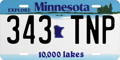 MN license plate 343TNP