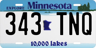 MN license plate 343TNQ