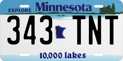 MN license plate 343TNT