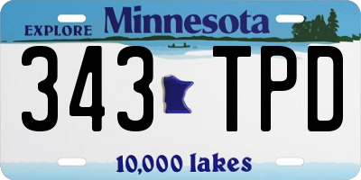 MN license plate 343TPD