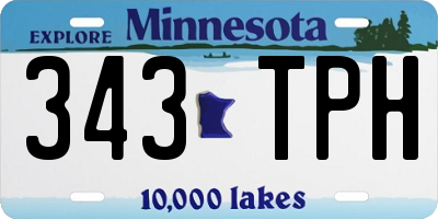 MN license plate 343TPH