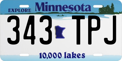 MN license plate 343TPJ