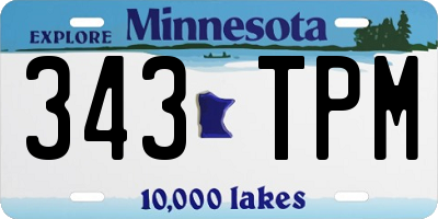 MN license plate 343TPM