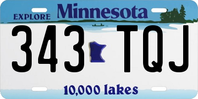 MN license plate 343TQJ