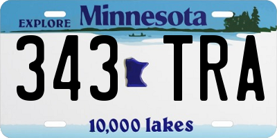 MN license plate 343TRA