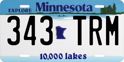 MN license plate 343TRM
