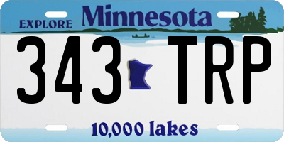 MN license plate 343TRP