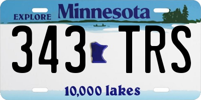 MN license plate 343TRS