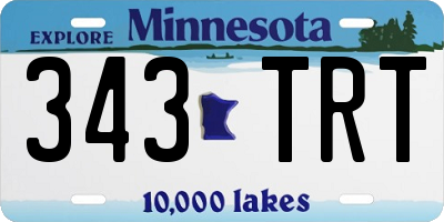 MN license plate 343TRT