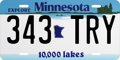 MN license plate 343TRY