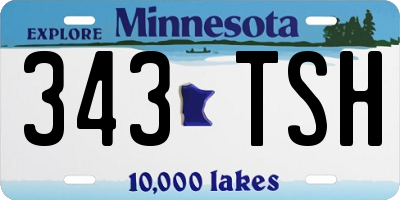 MN license plate 343TSH