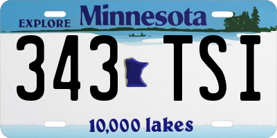 MN license plate 343TSI