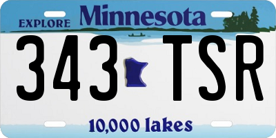 MN license plate 343TSR