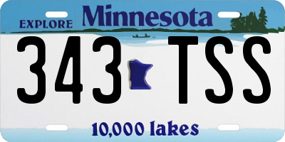 MN license plate 343TSS