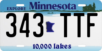 MN license plate 343TTF