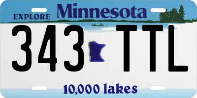 MN license plate 343TTL