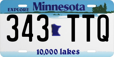 MN license plate 343TTQ