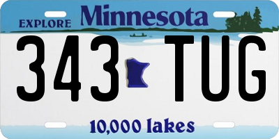 MN license plate 343TUG