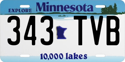 MN license plate 343TVB