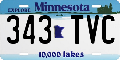 MN license plate 343TVC