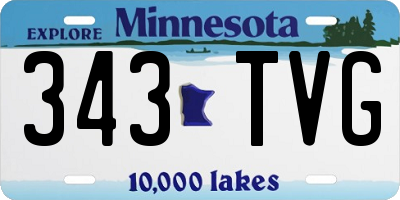 MN license plate 343TVG