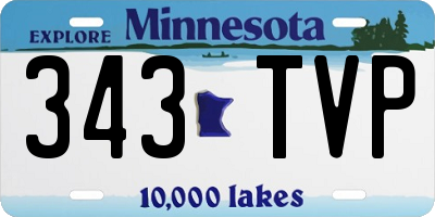MN license plate 343TVP