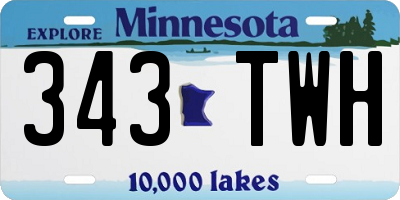 MN license plate 343TWH