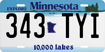 MN license plate 343TYI