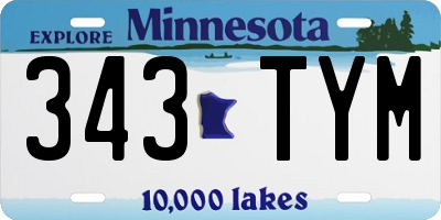 MN license plate 343TYM