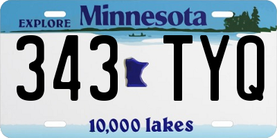 MN license plate 343TYQ