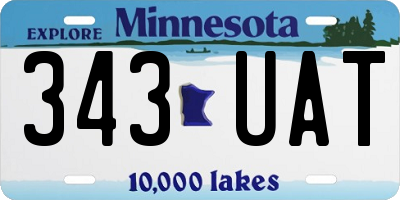 MN license plate 343UAT