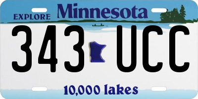 MN license plate 343UCC