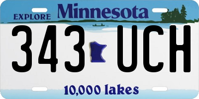 MN license plate 343UCH