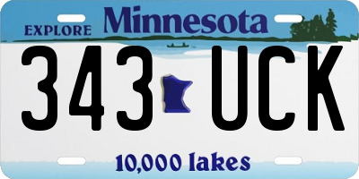MN license plate 343UCK