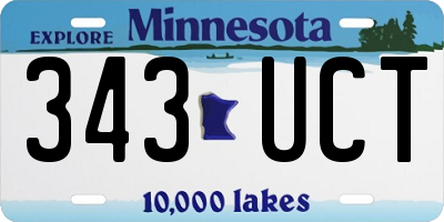 MN license plate 343UCT