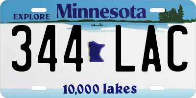 MN license plate 344LAC