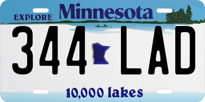 MN license plate 344LAD