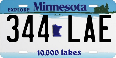 MN license plate 344LAE