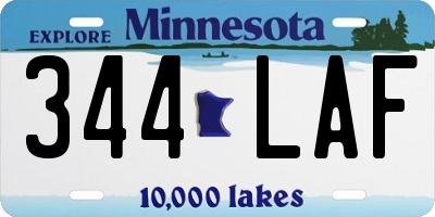 MN license plate 344LAF