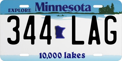 MN license plate 344LAG